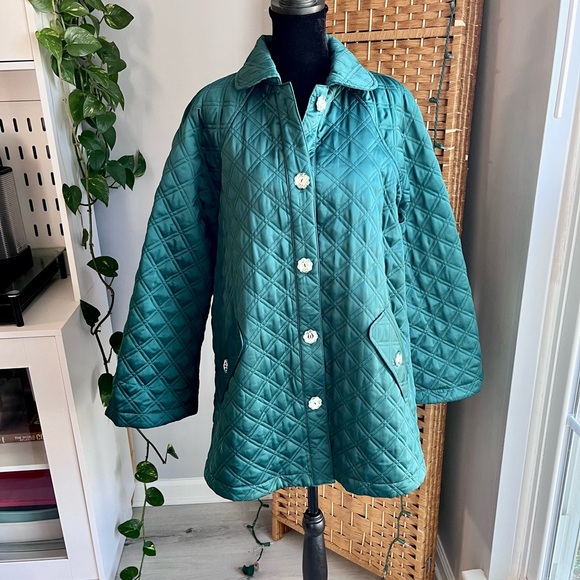 Hill House Deep Green Quilted Puffer Jacket - Picture 3 of 11